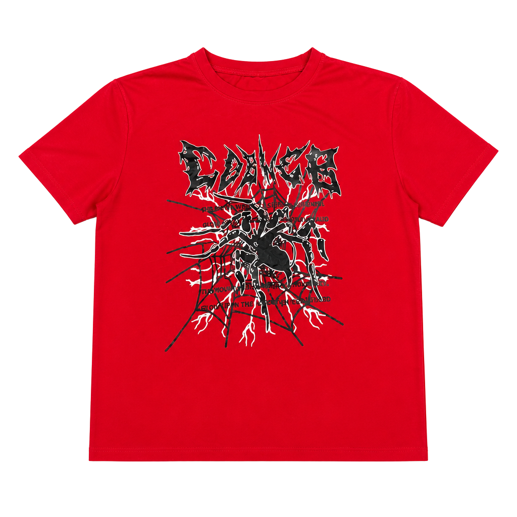 ROMWE Goth Spider and Web Graphic Short Sleeve Tee 1