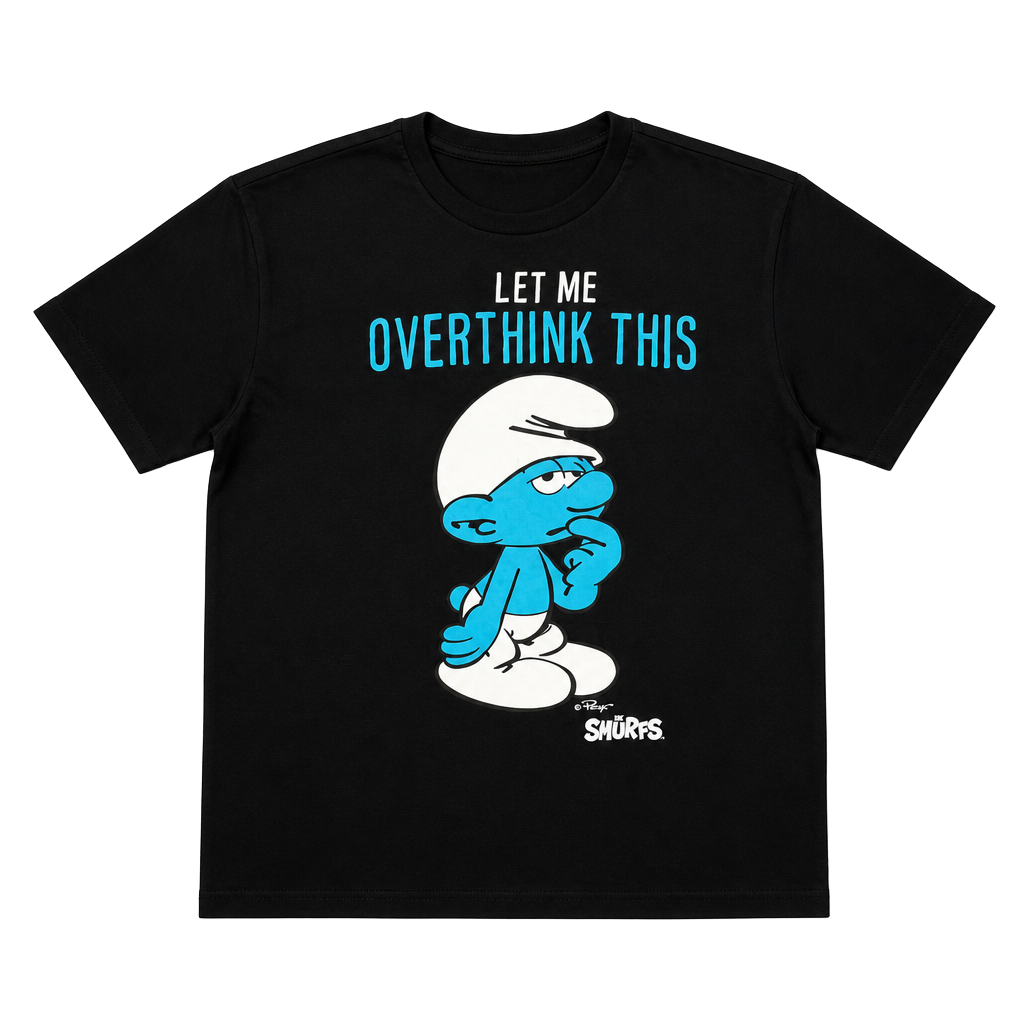 The Smurfs Let Me Overthink This Graphic Short Sleeve T-Shirt 1