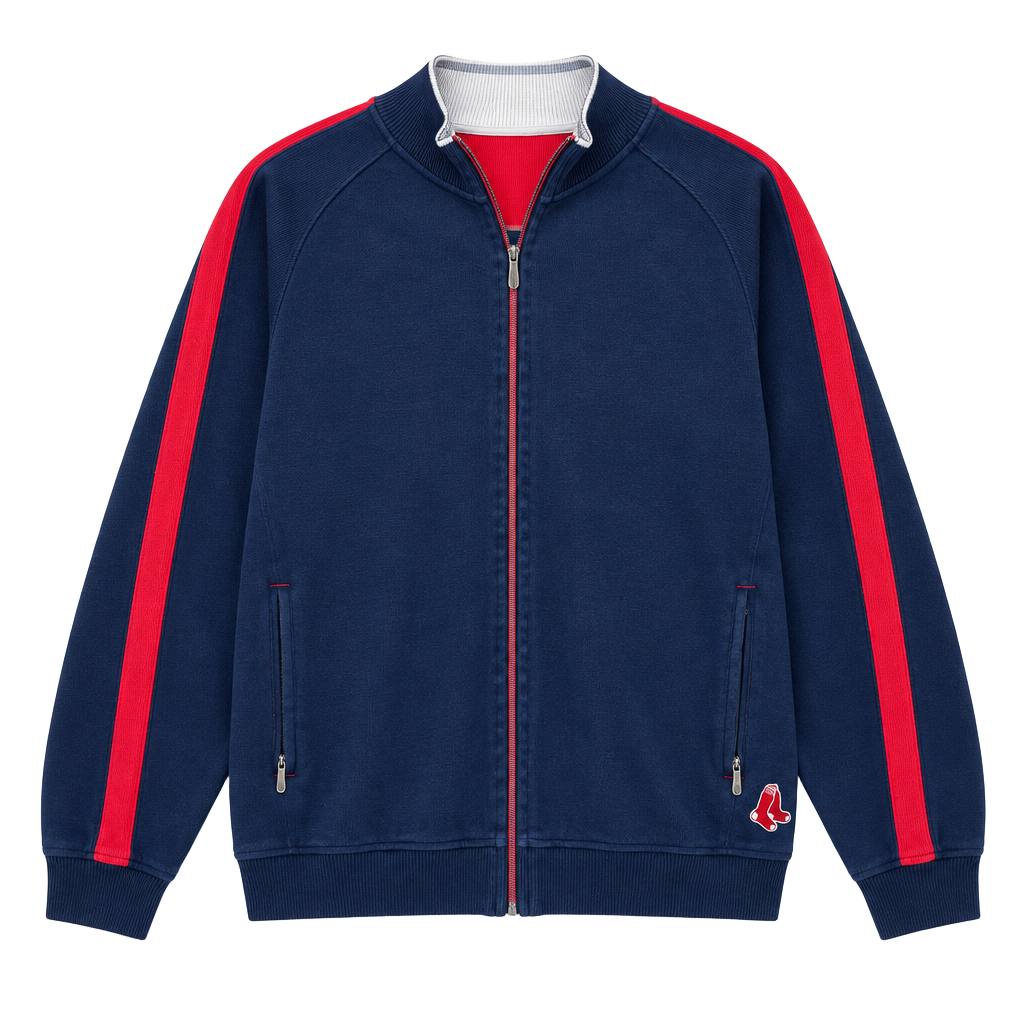 Tommy Bahama Boston Red Sox Full Zip Sweater Jacket Size XL Blue Red MLB 1