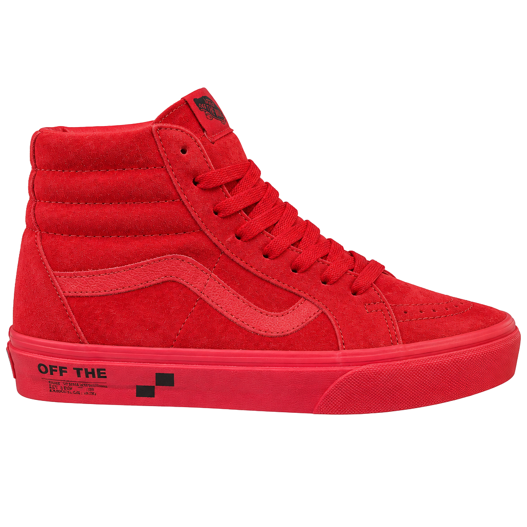 Vans Sk8-Hi Size 4.0 Red Mono Suede High Top Sneakers 1