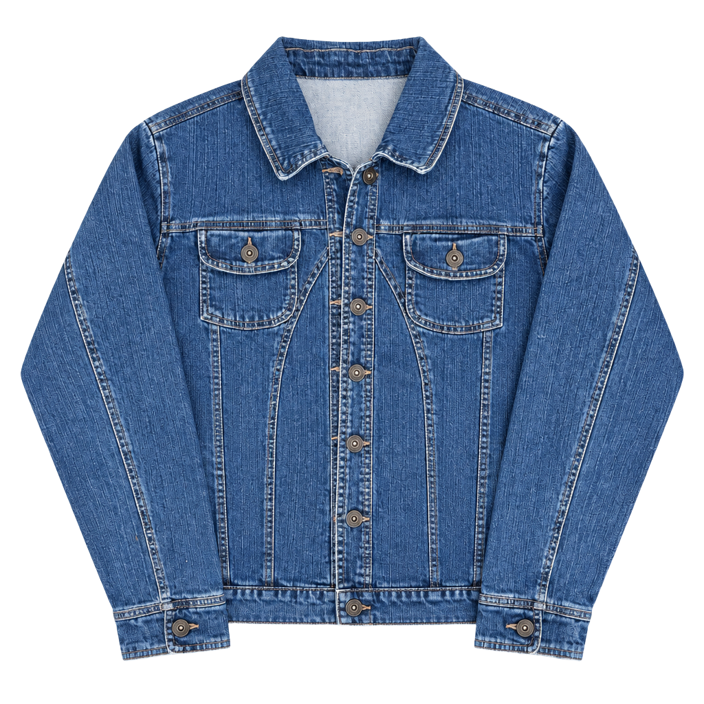 St. John's Bay Denim Jacket Size XL Blue Stretch Button Up 1