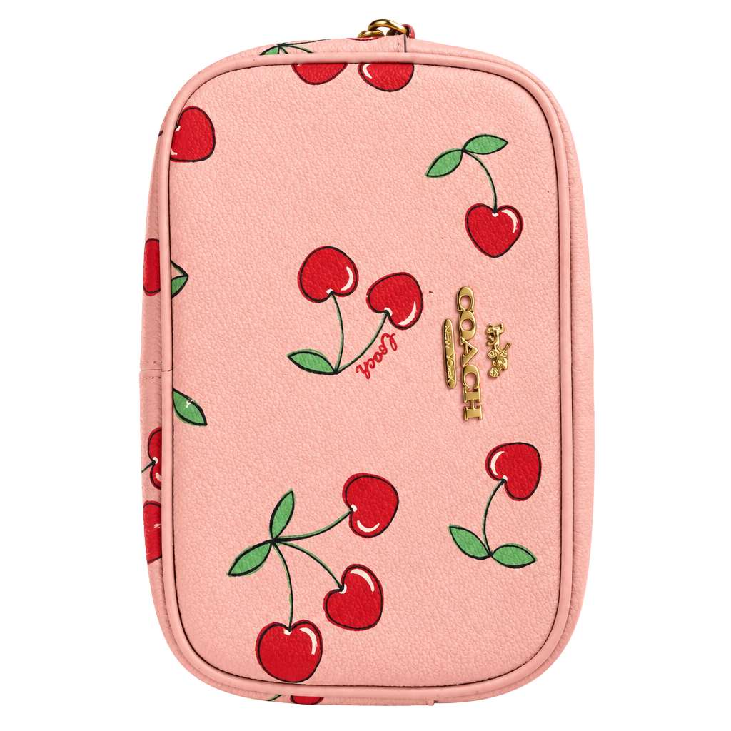 Coach Mini Jamie Camera Bag Heart Cherry Print Pink Leather 1