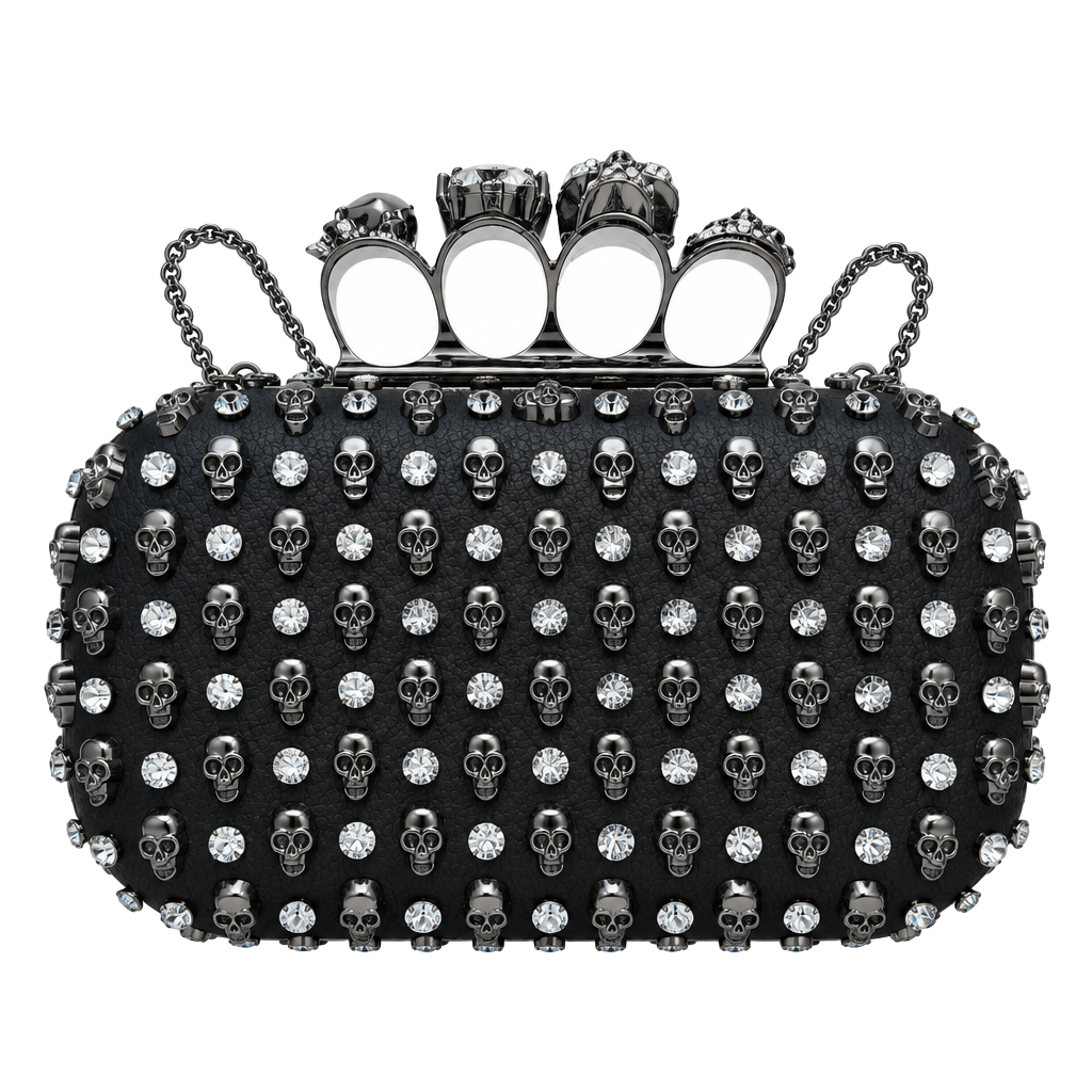 Akira Rocky Knuckles Stud Clutch Black 1