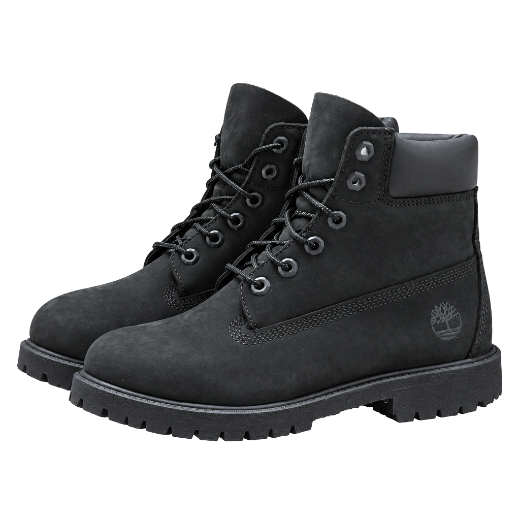 Timberland Premium 6-Inch Waterproof Boot Size 7 M Black Nubuck 1