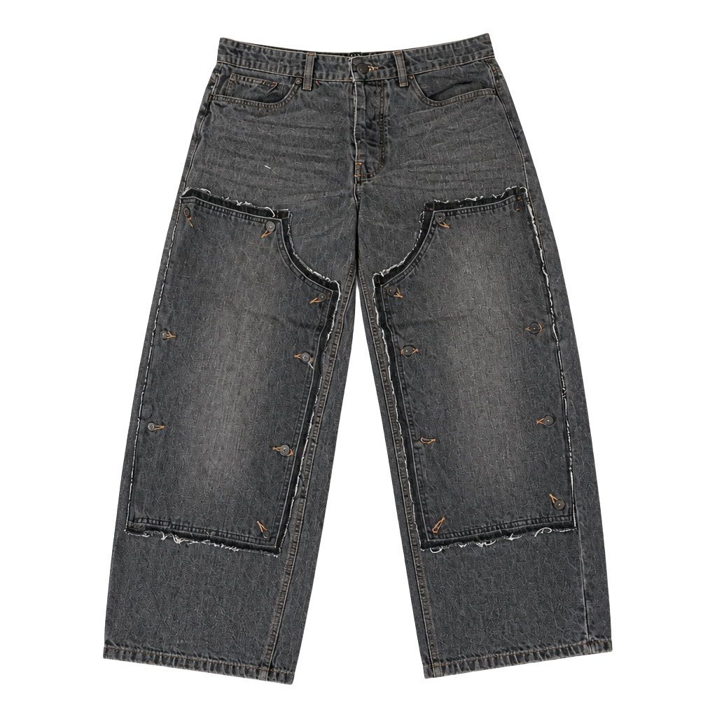 32 PDenim Y2K 90s Baggy Skater Wide Leg Thrashed 1
