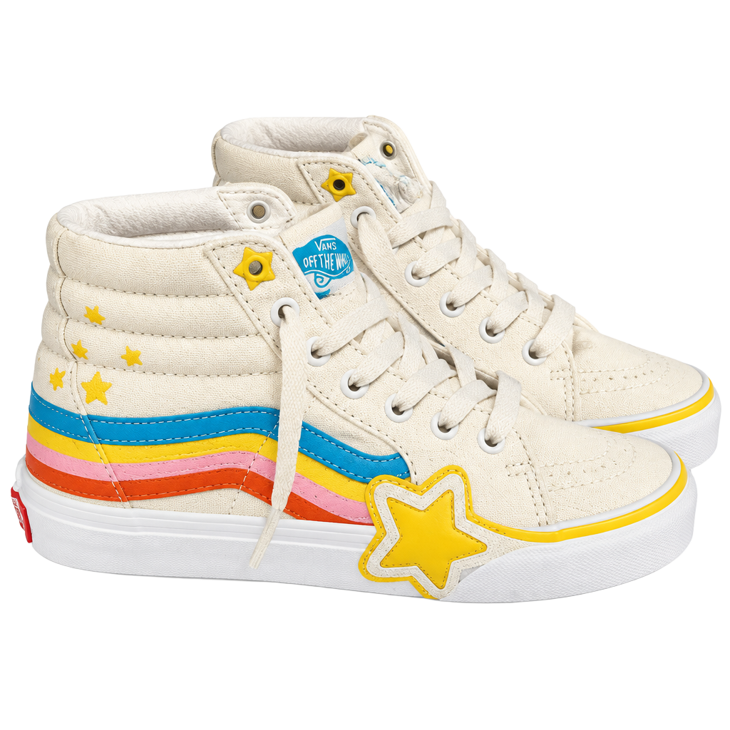 Vans Kids Sk8-Hi Rainbow Star Color Block High Top Sneakers 1