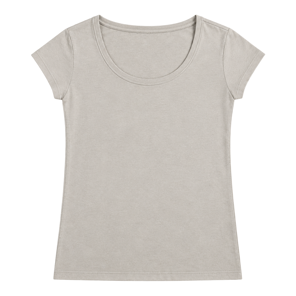 a new day Scoop Neck Short Sleeve Top - Beige 1