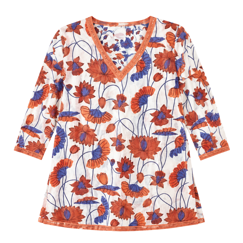 Gretchen Scott V-Neck Print Tunic Top Size XS 1