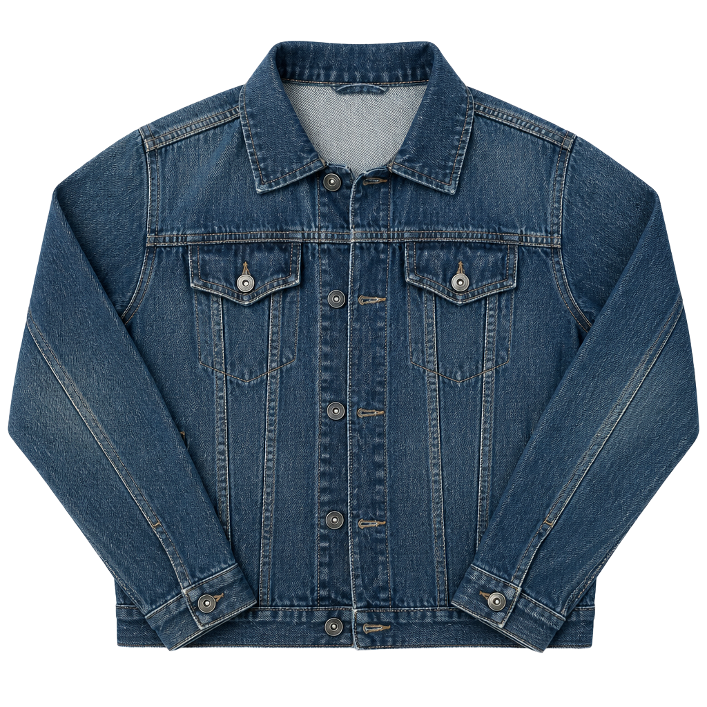 The Children's Place Boy's Dark Wash Denim Trucker Jacket Size Large 10/12 1