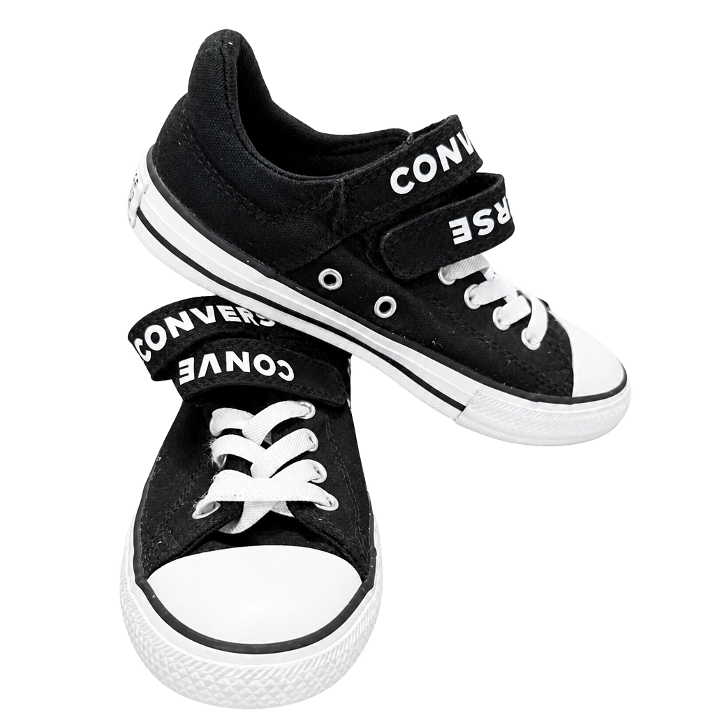 Converse All Star Malden Street Junior Double Strap Low Top Sneakers Boys size 2 1