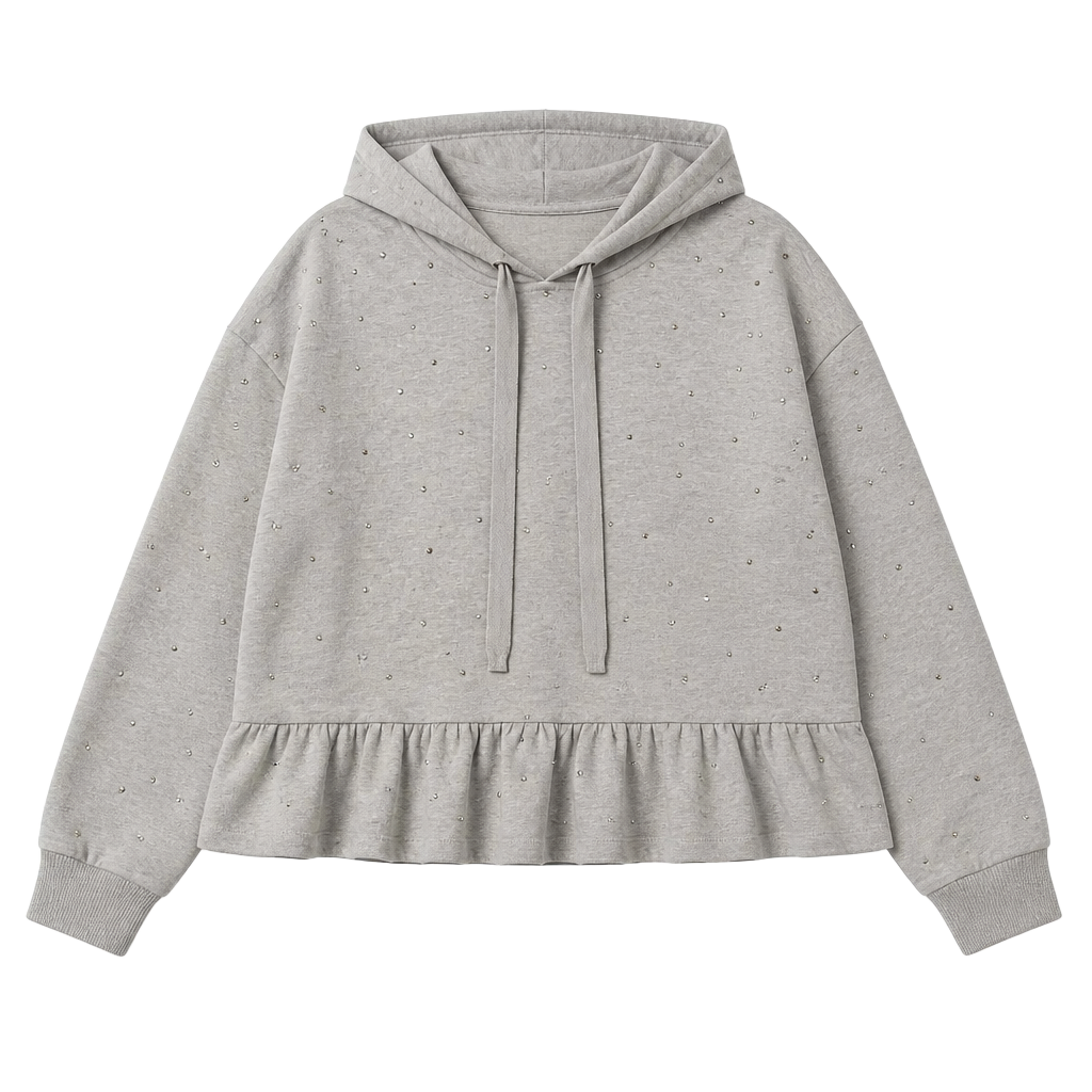 Anthropologie Pilcro Embellished Peplum Hoodie 1