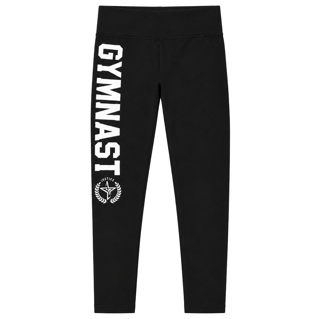Justice Girls Size 10 Black “Gymnast” Leggings 1