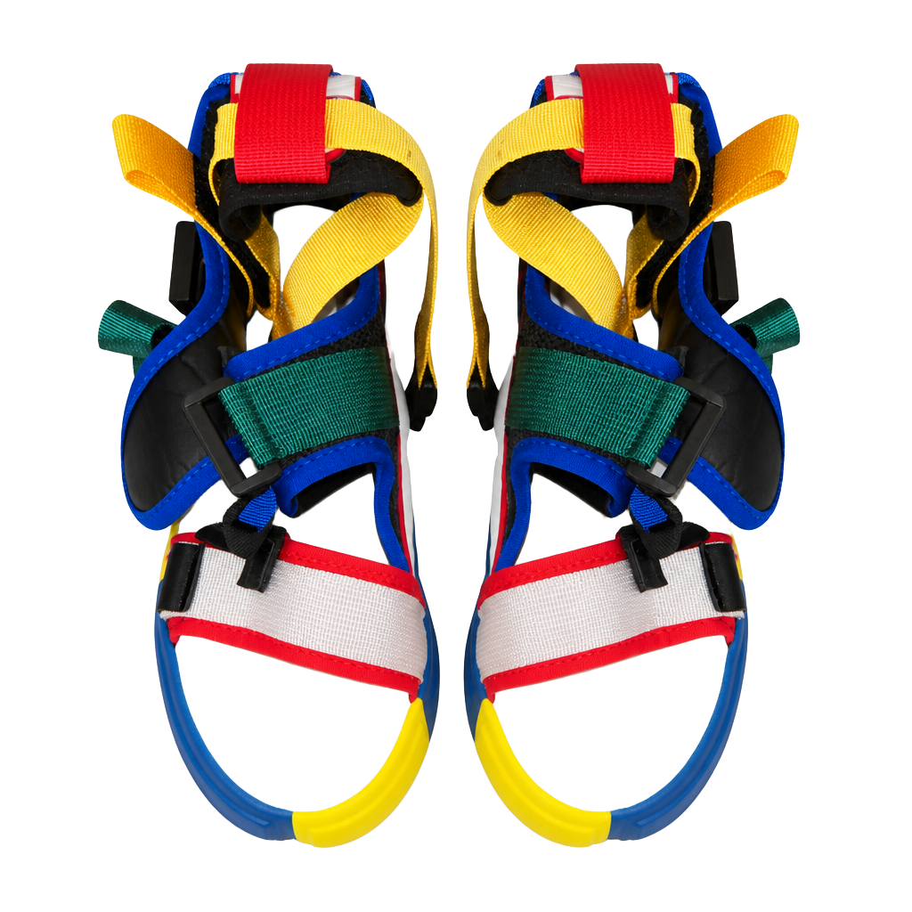 Colorful Foam Platform Open Toe Sandals Closure Straps Fun Unisex Fun Funky 1