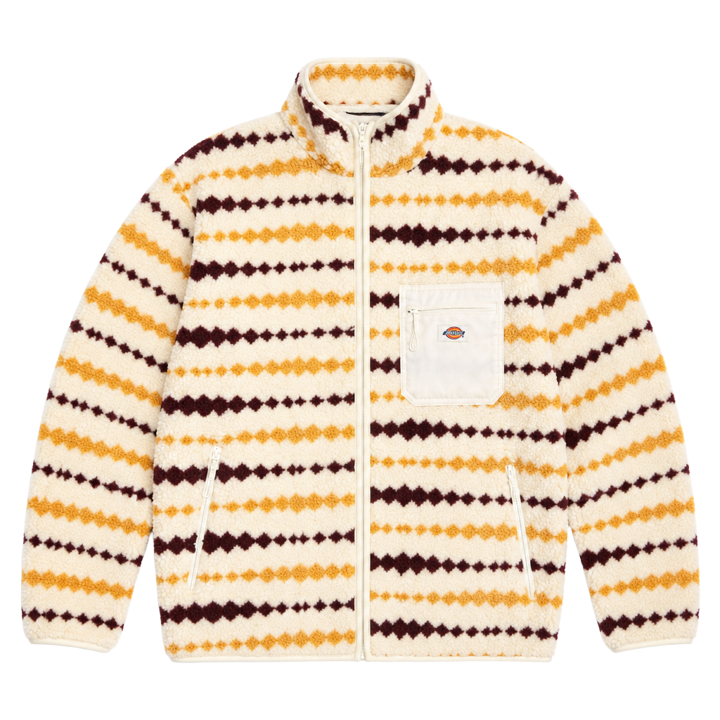 Dickies TJE03EGD Fleece Jacket Size S Diamond Pattern Sherpa 1