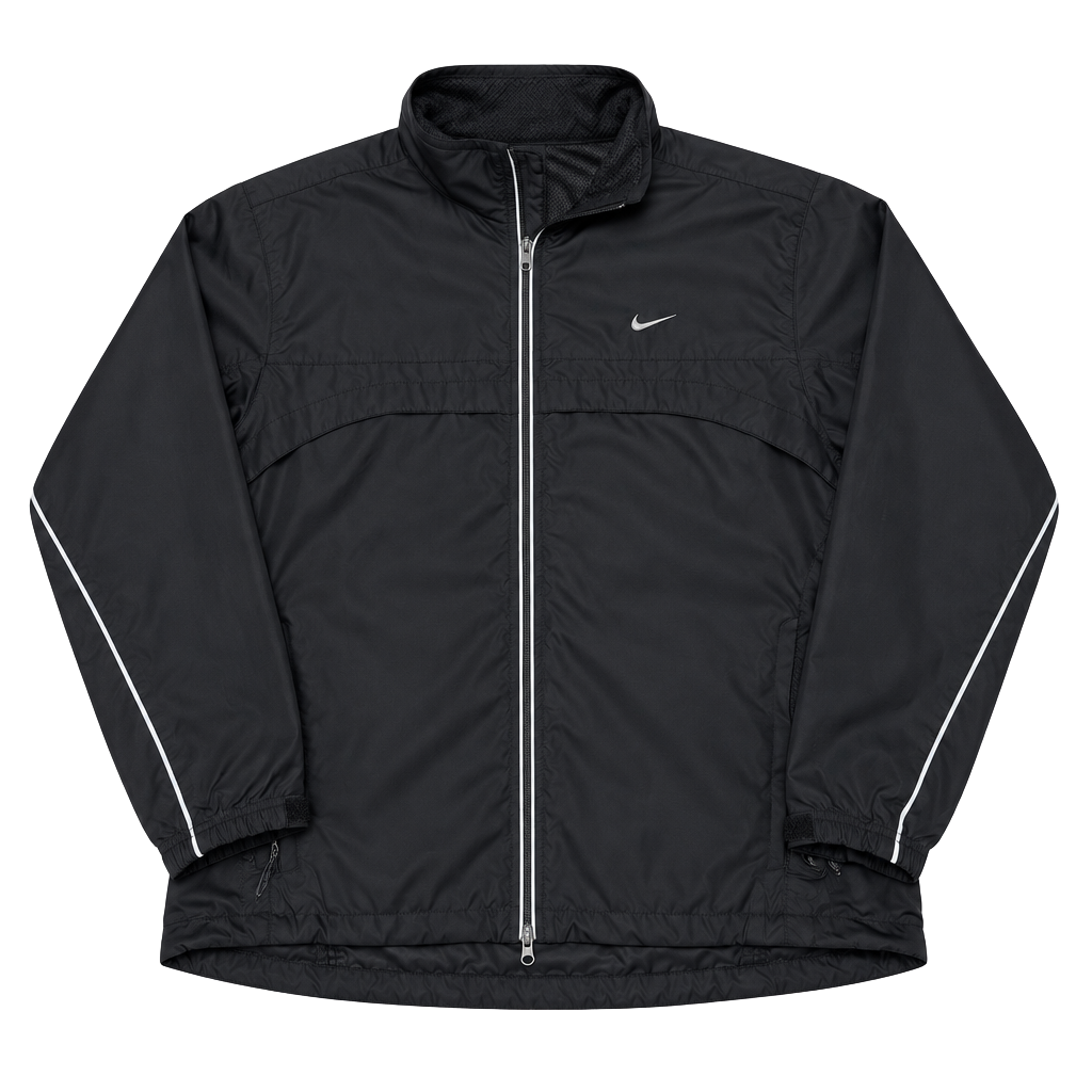Vintage Nike Clima-Fit Full Zip Jacket Black Windbreaker 1