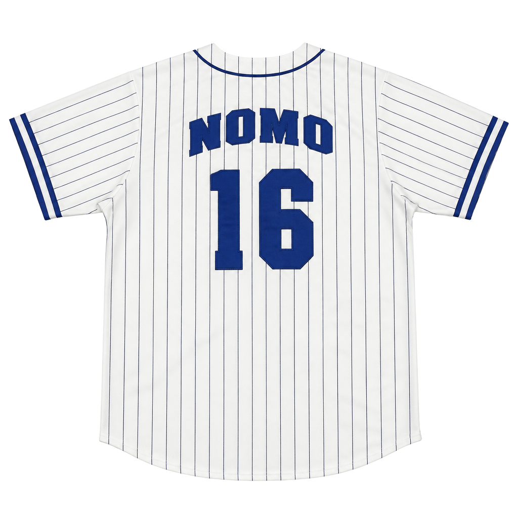 Starter Los Angeles Dodgers Hideo Nomo 16 Pinstripe Jersey White 1