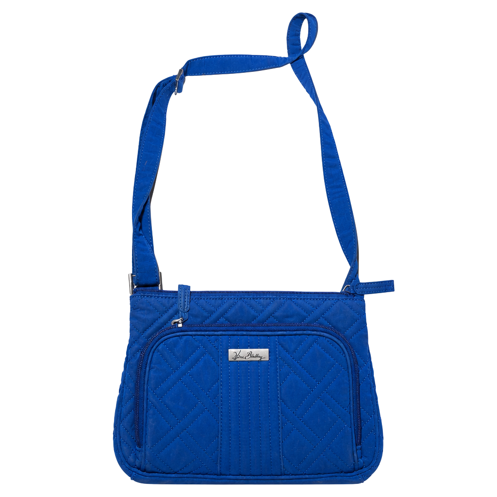 Vera Bradley Blue Quilted Microfiber Crossbody Bag 1