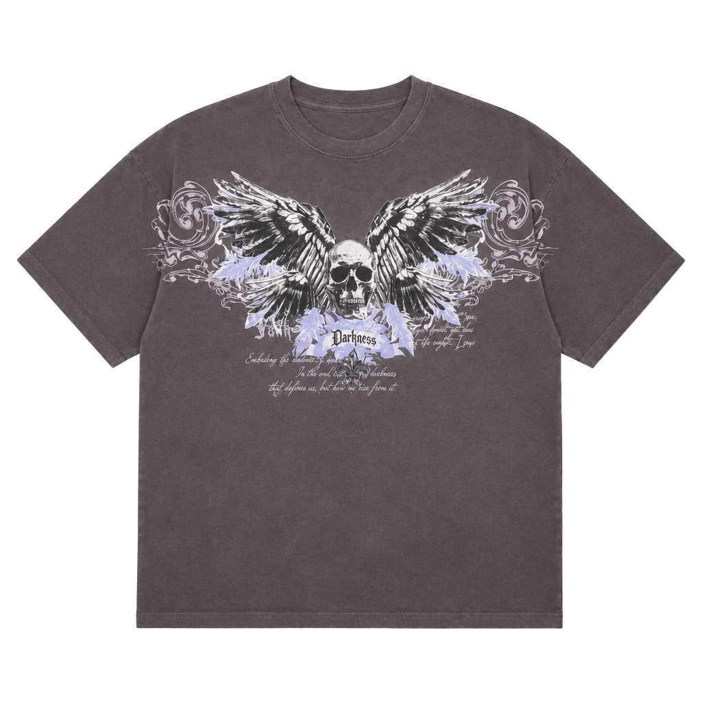 On The Low T-Shirt Size XL Skull Wings Graphic Y2K 1