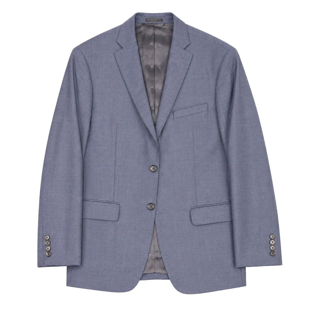 38 Regular John Varvatos U.S.A. Men's Blue Plaid Two-Button Suit Jacket Blazer 1