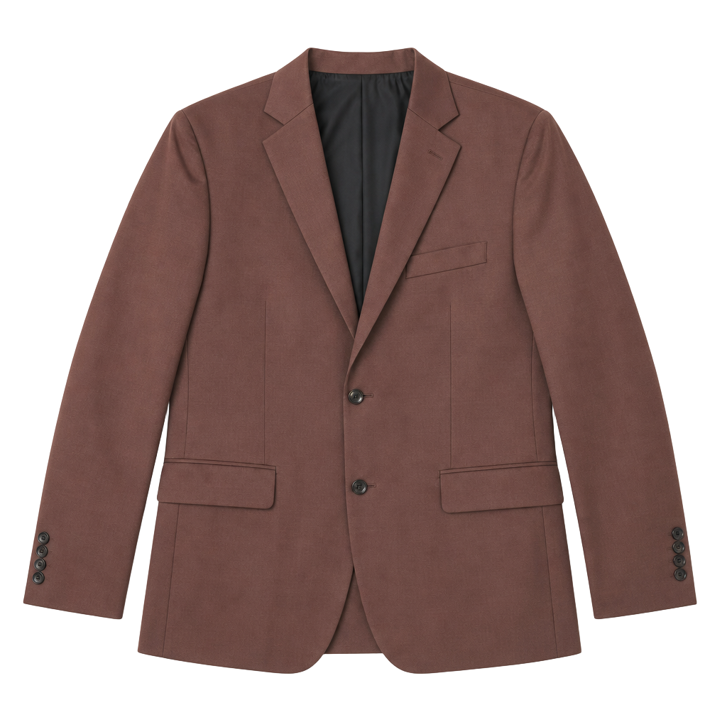 Turnbury 38R Wool Stretch Two-Button Suit Jacket Blazer in Brown 1