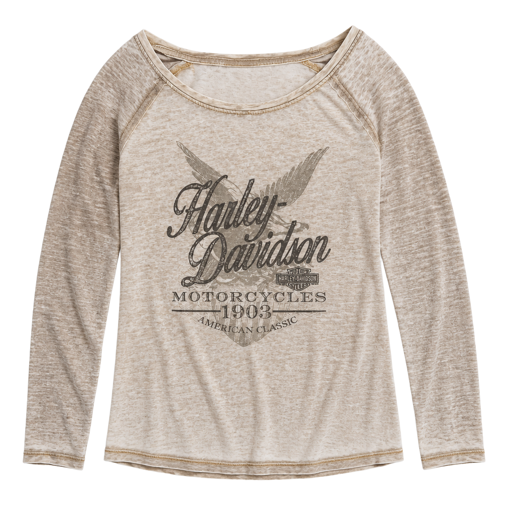 Harley-Davidson Landers Little Rock AR Long Sleeve Burnout Graphic Shirt 1
