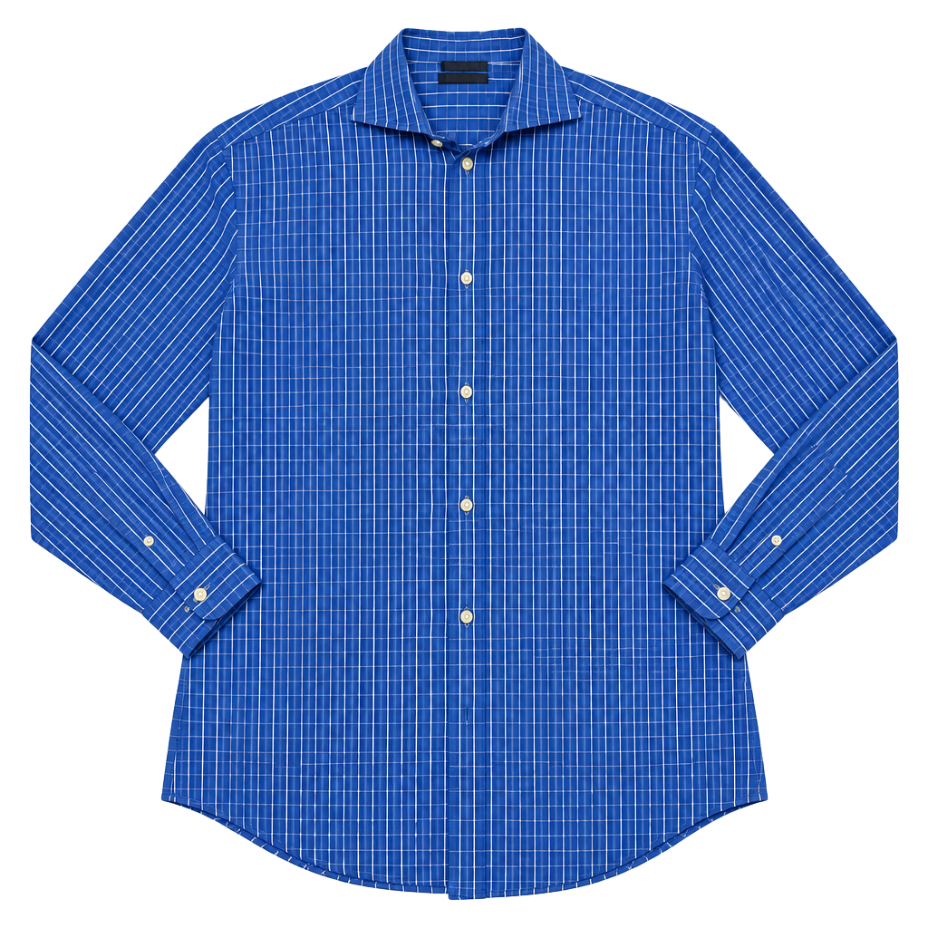 Nautica Long Sleeve Button Down Shirt Size 16 32/33 Blue Plaid 1