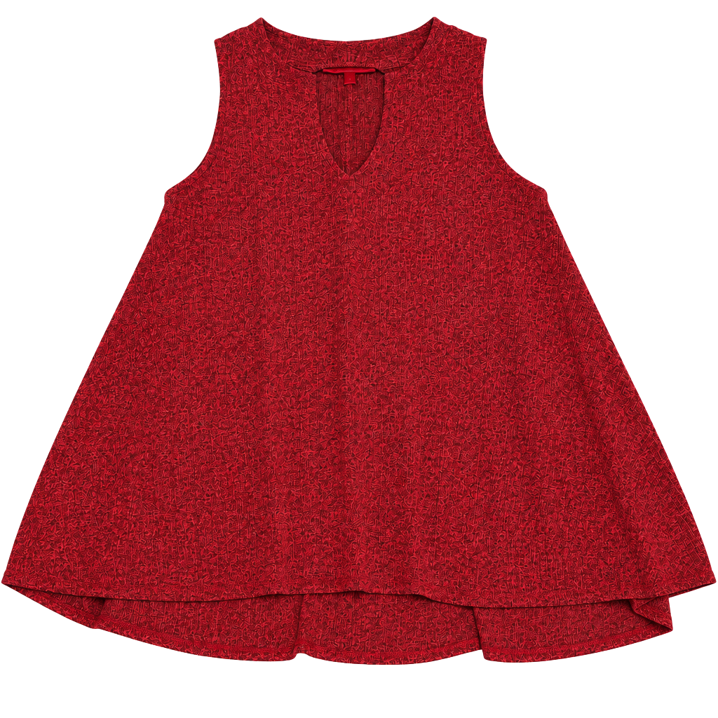 Jennifer Lopez Keyhole Tank Top Size M Red Sleeveless Blouse 1