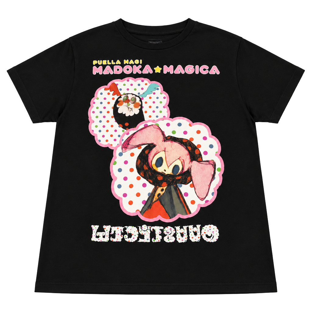 Puella Magi Madoka Magica Charlotte Graphic T-Shirt Large Black Cotton 1