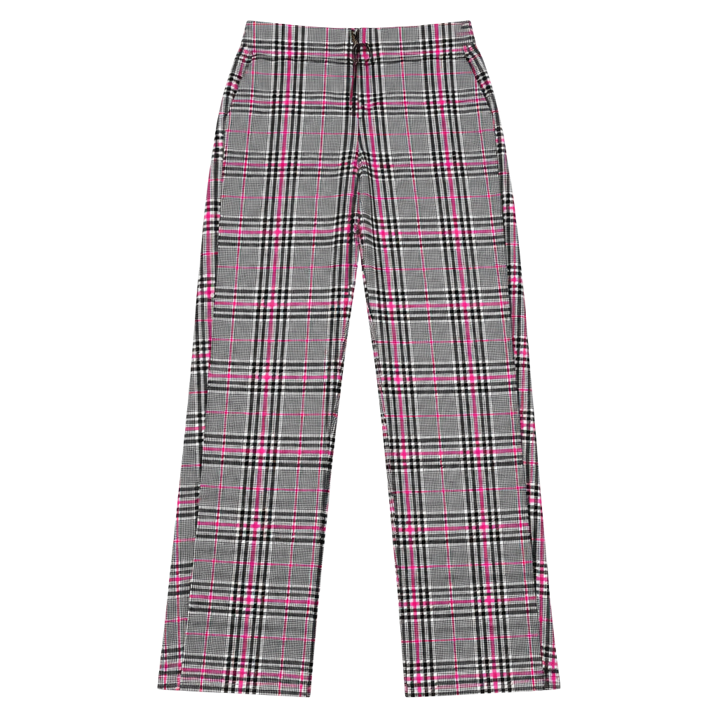 Plaid O-Ring Zip Front Pants 1