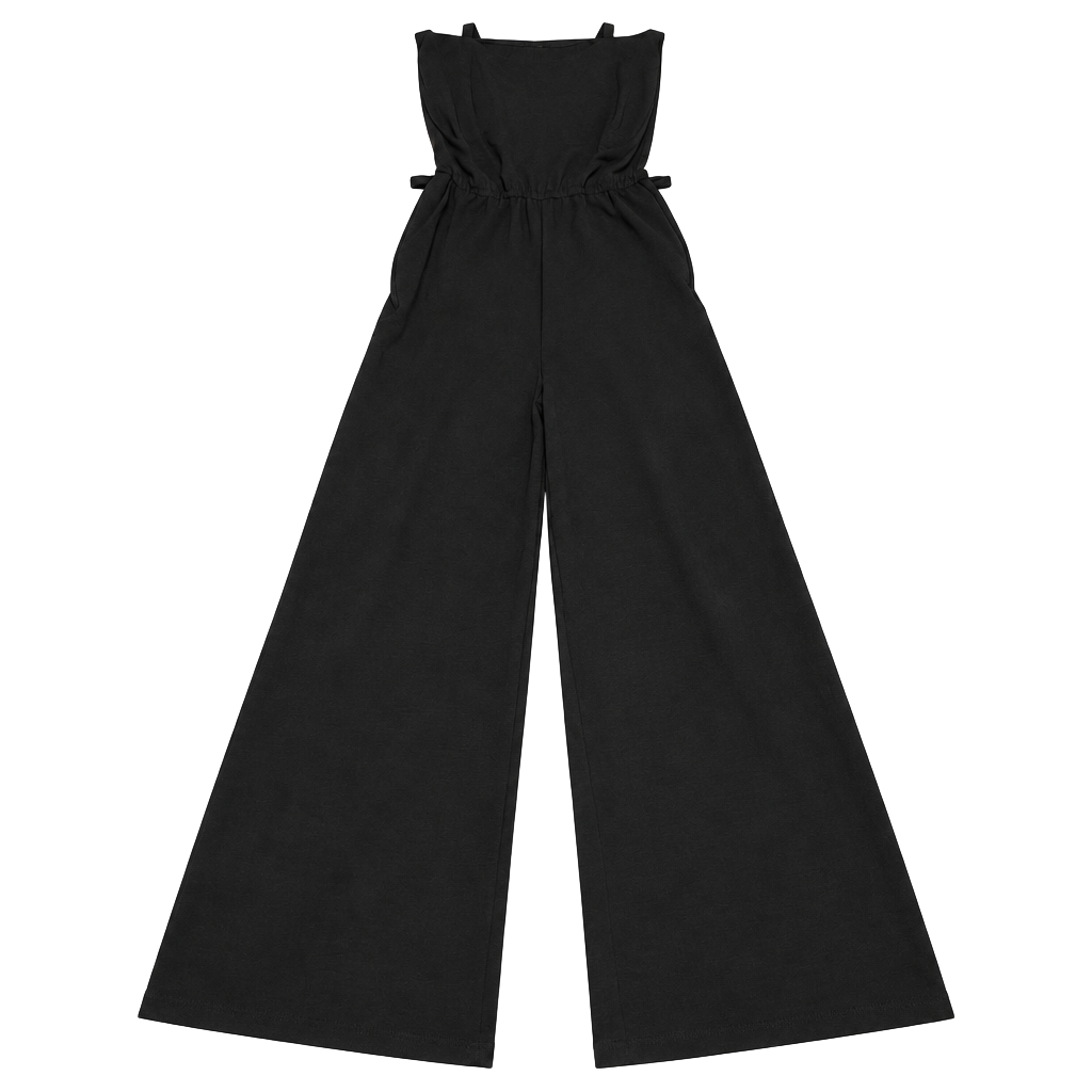 Jolie & Joy Jumpsuit Size M Black Wide Leg Romper 1