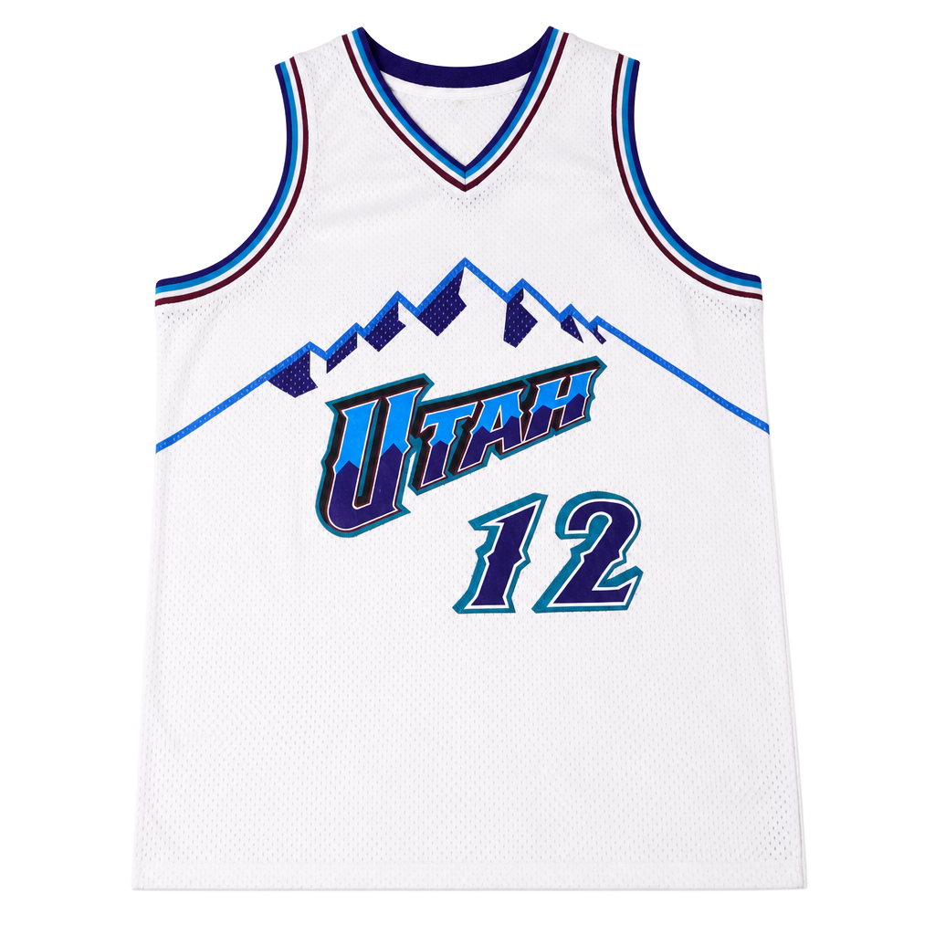 John Stockton Utah Jazz 1996-97 Hardwood Classics Swingman Jersey - White 1