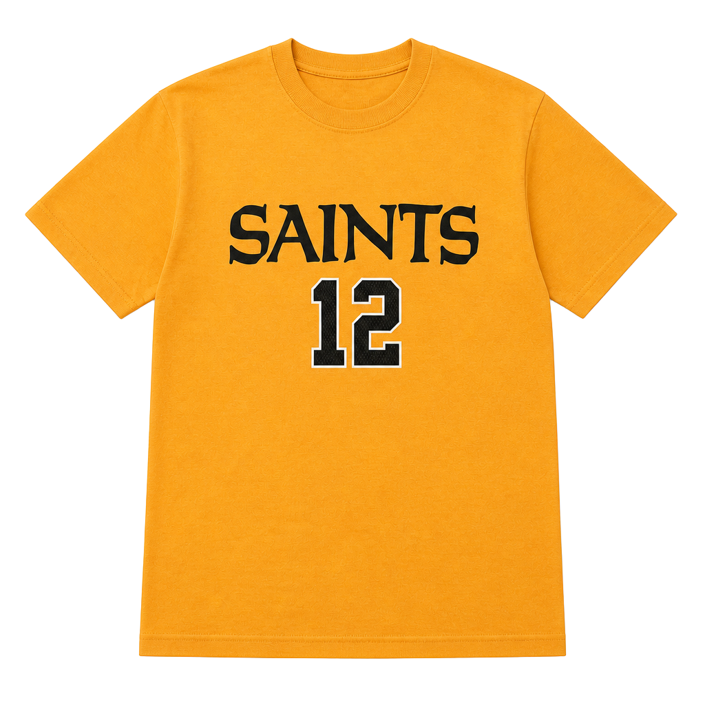 New Orleans Saints Marques Colston #12 Gold Player Tee 1