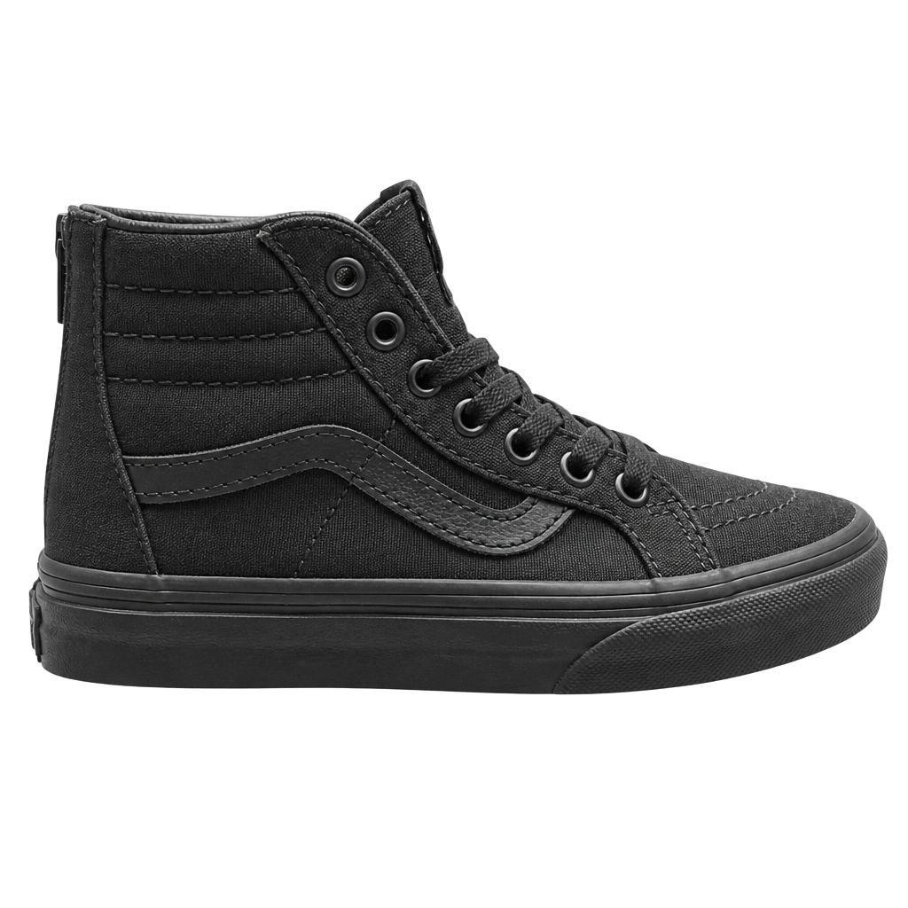 Vans Sk8-Hi Zip Shoes Black Canvas High Top Sneakers 1