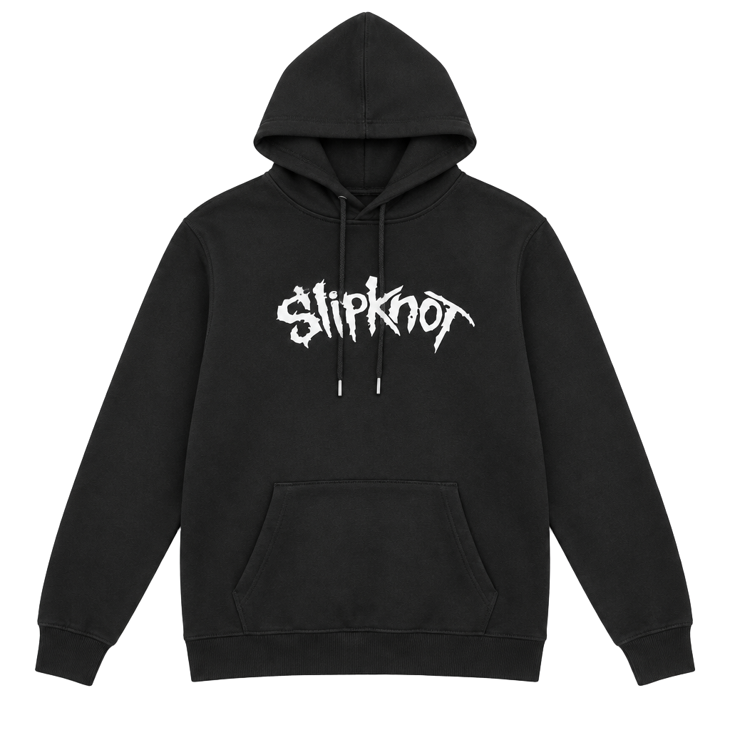 Slipknot Hoodie Large Black White Logo Masks Back Graphic Pullover Metal Band 1