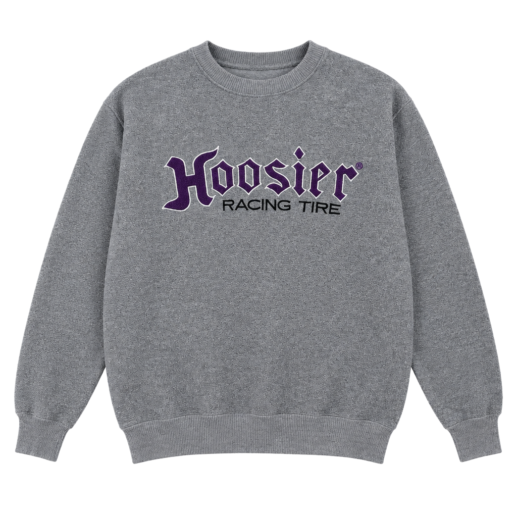 Hoosier Racing Tire Sweatshirt Gray Crewneck Pullover Size XL 1