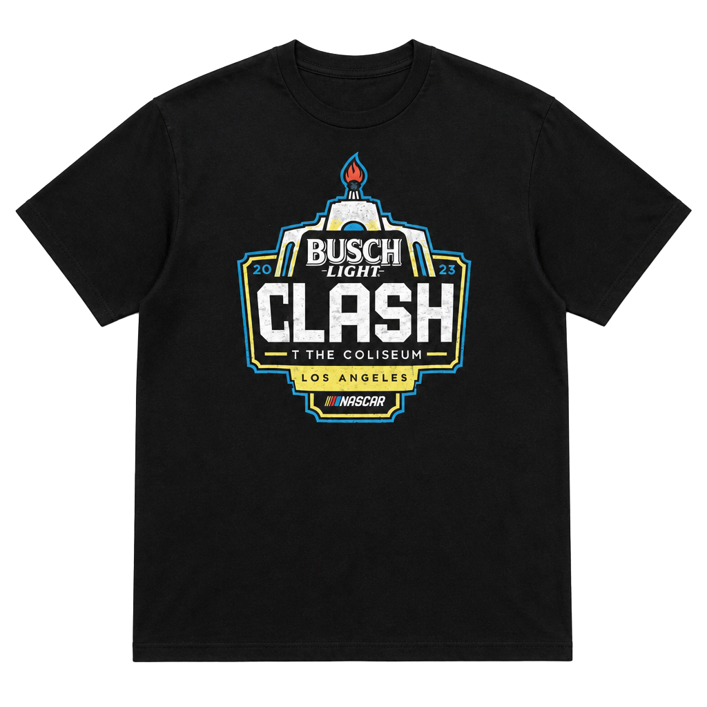 NASCAR Busch Light Clash at the Coliseum 2023 T-Shirt Black 1