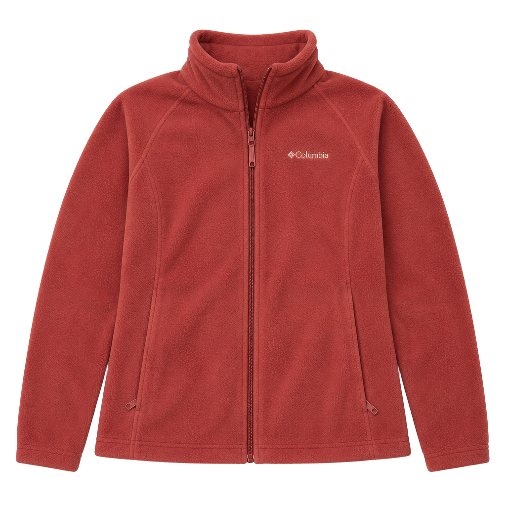 Columbia Women's Benton Springs Full Zip Fleece Jacket Maroon Size 1X 1