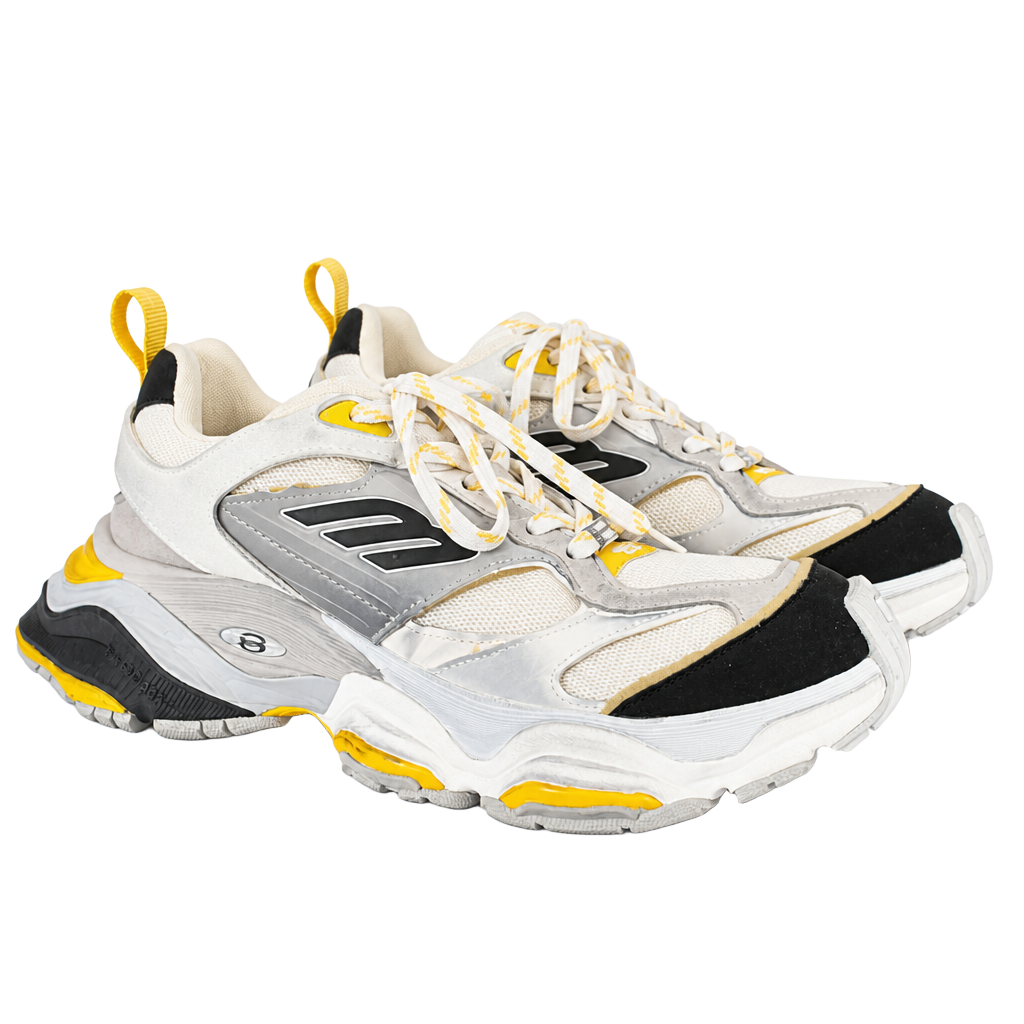 Balenciaga Cargo Sneakers in grey and yellow 1