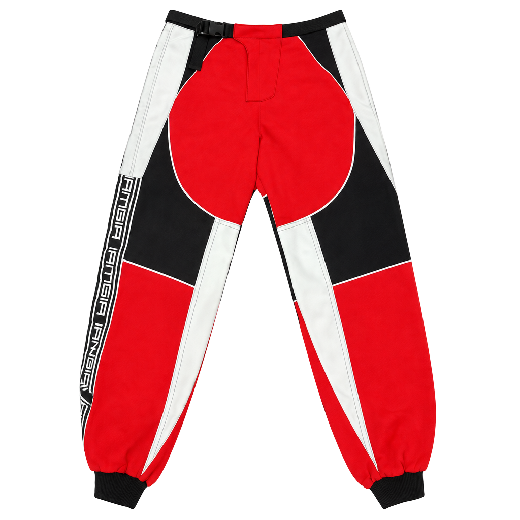I.AM.GIA Electra Moto Joggers Red Black 1
