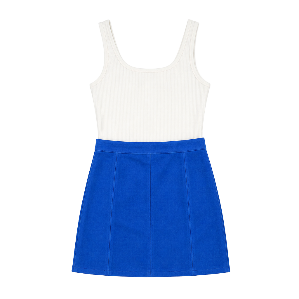 I Love H81 Royal Blue Suede Mini Skirt Size 27 1