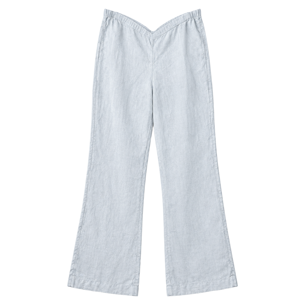 J.Jill Linen Wide Leg Pants Light Blue Lagenlook Size M 1