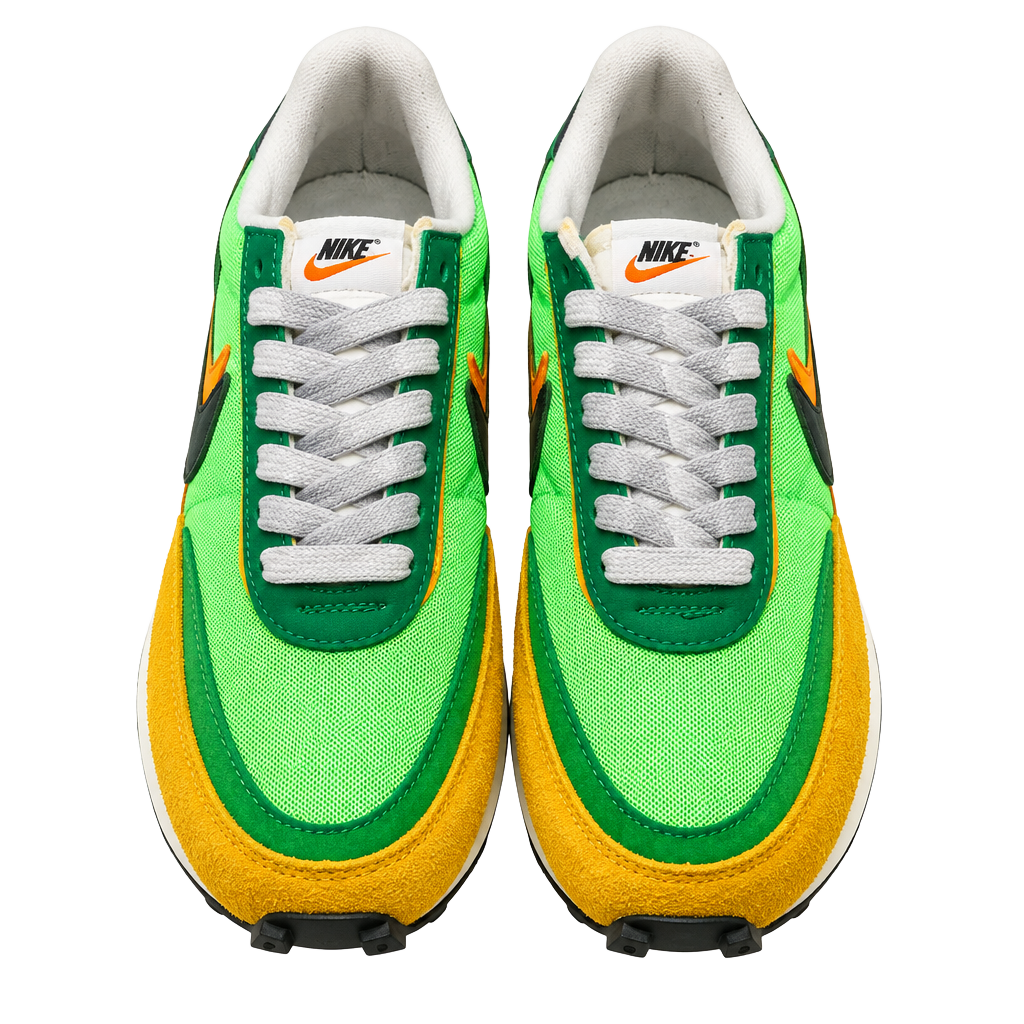 Nike x Sacai LDWaffle Size 8 Green Gusto Safety Orange 1