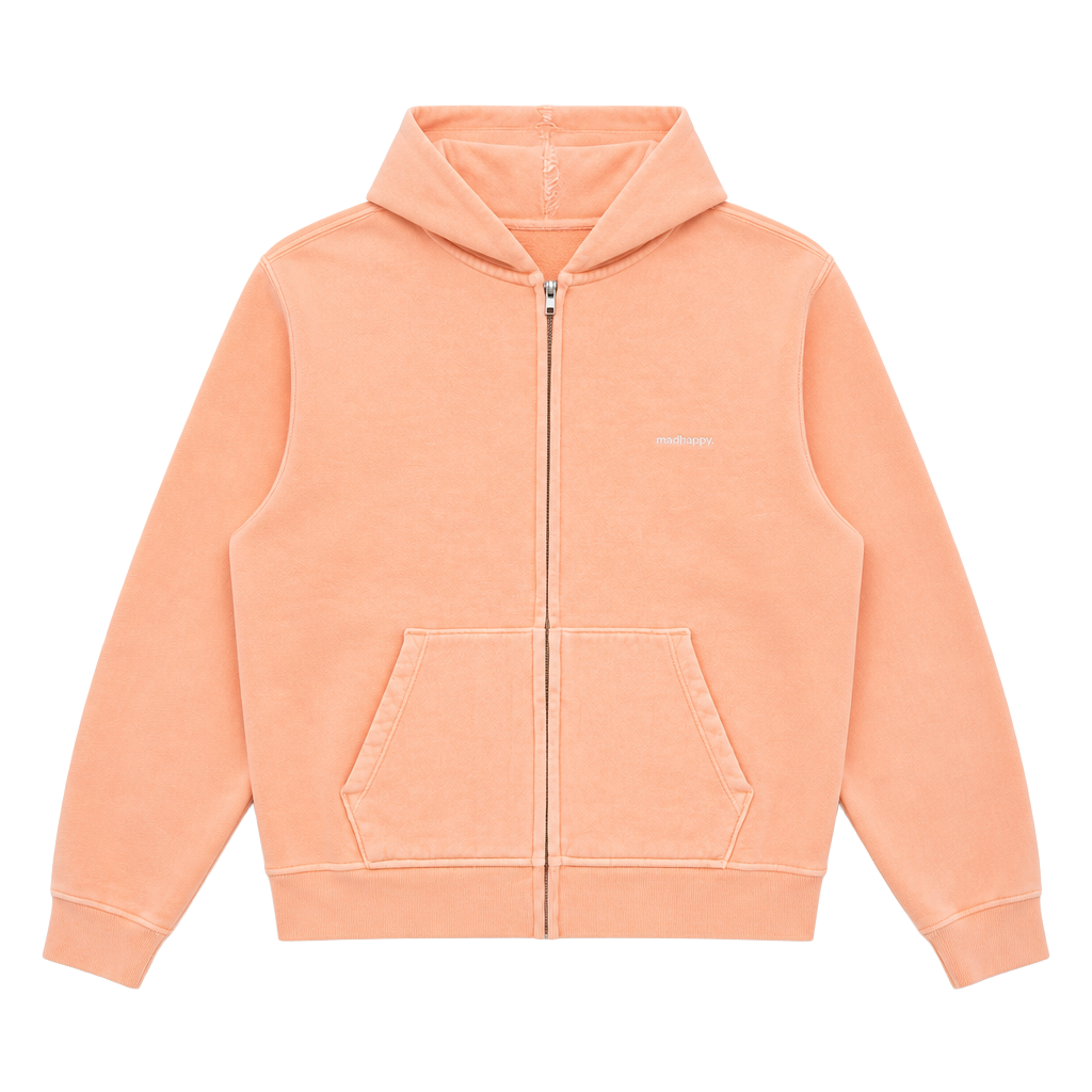 Madhappy Fleece Zip Up T2 Size M Peach Pink 1