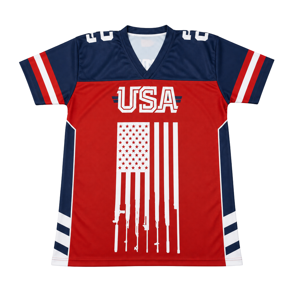 Greater Half USA 2nd Amendment Football Jersey Size XL 1