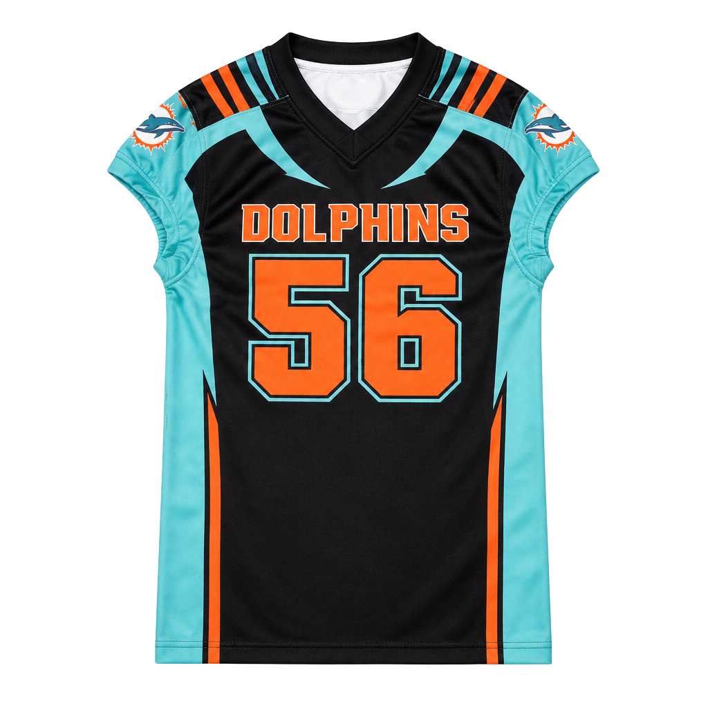 Sanyo Dolphins McKinney 56 Jersey Size YXL Black Aqua 1