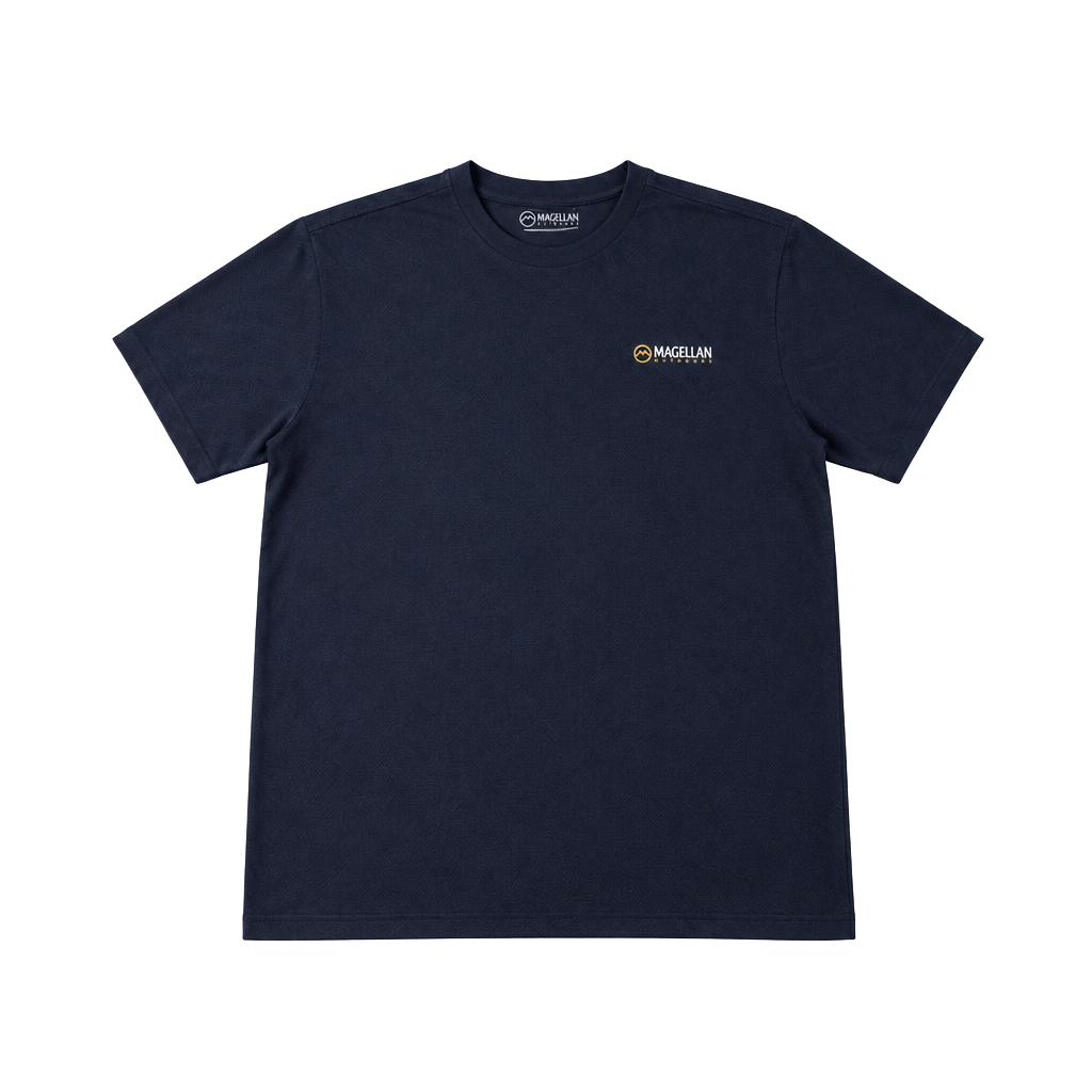 Magellan Outdoors Graphic T-Shirt Size XL Navy Blue Car Canoe 1