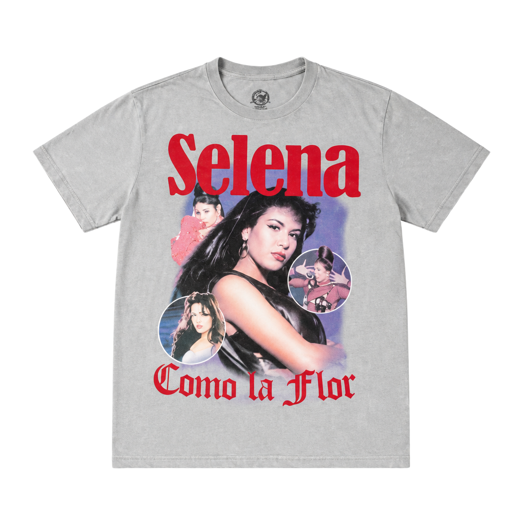 Official Selena Merchandise Como La Flor T-Shirt Size S Grey Graphic Tee 1