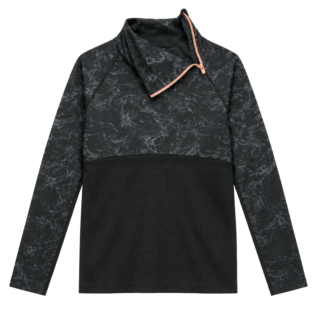 Fabletics Amelie Asymmetrical 1/4 Zip Pullover Medium 1