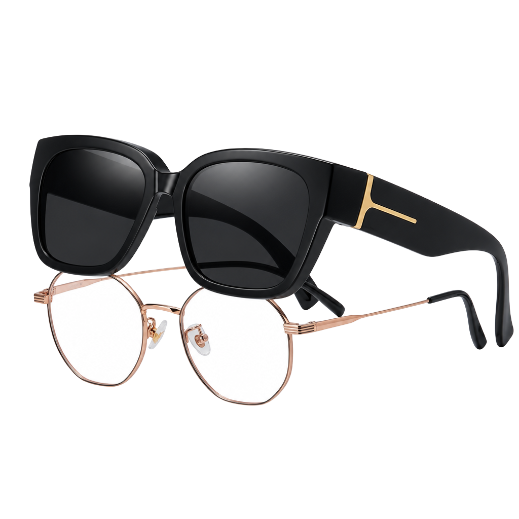 Oversized Fit Over Sunglasses Black Frame 1