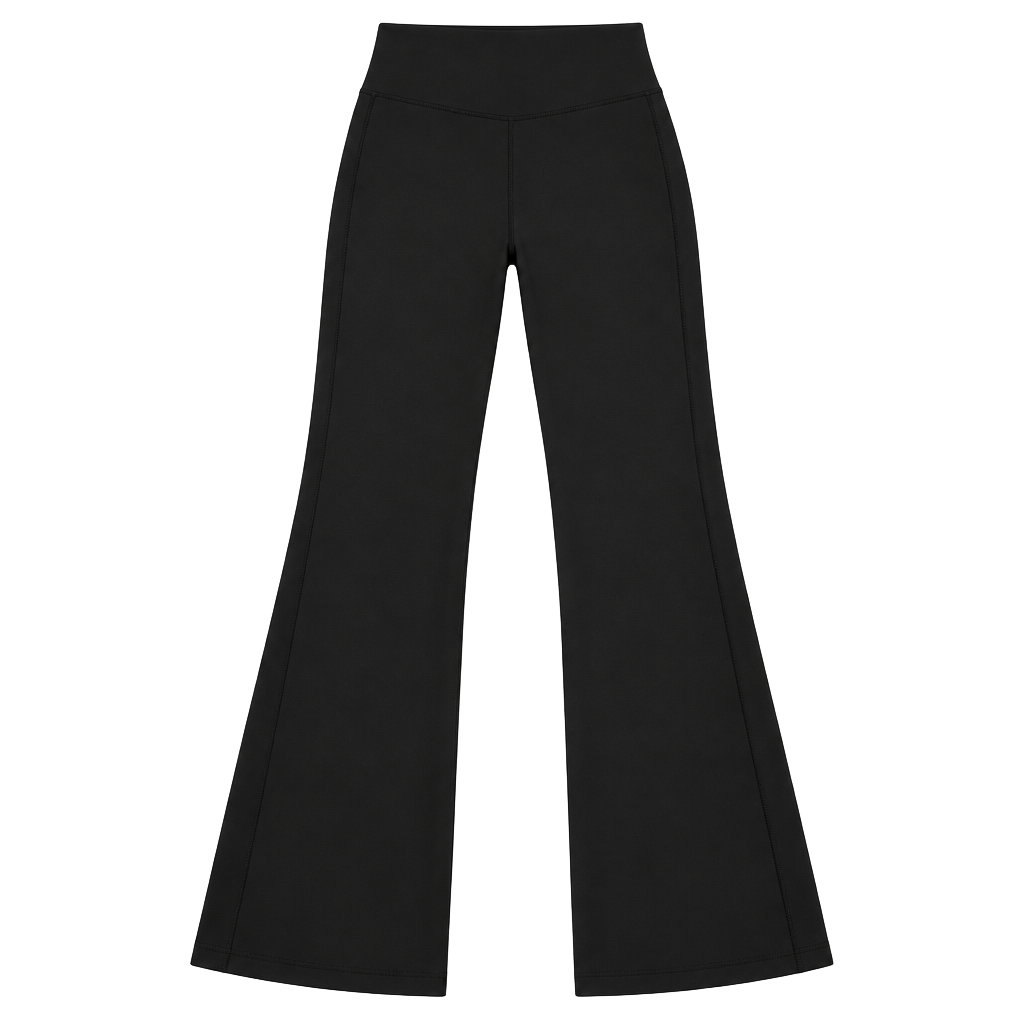 Rich Bria High Waist Straight Leg Yoga Pants Black 1